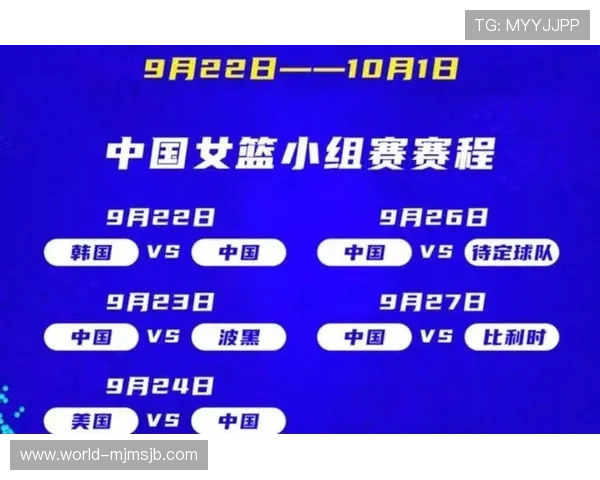 2026年女篮世界杯预选赛详细赛程安排及最新比赛时间表解析